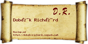 Dobák Richárd névjegykártya